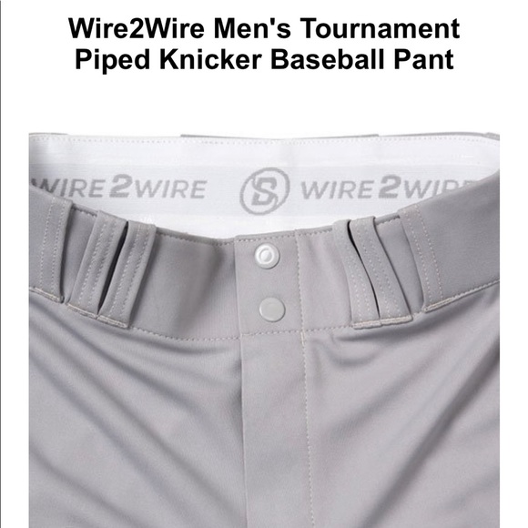 Wire2Wire Men's Tournament Piped Knicker Baseball Pants - Picture 3 of 3